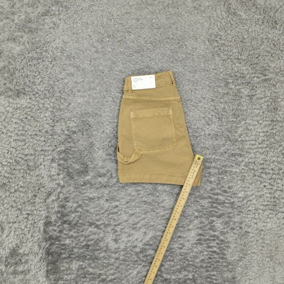 NEW American Eagle Women's Size 0 Boyfriend Shorts Beige Regular Cotton - Picture 5 of 8